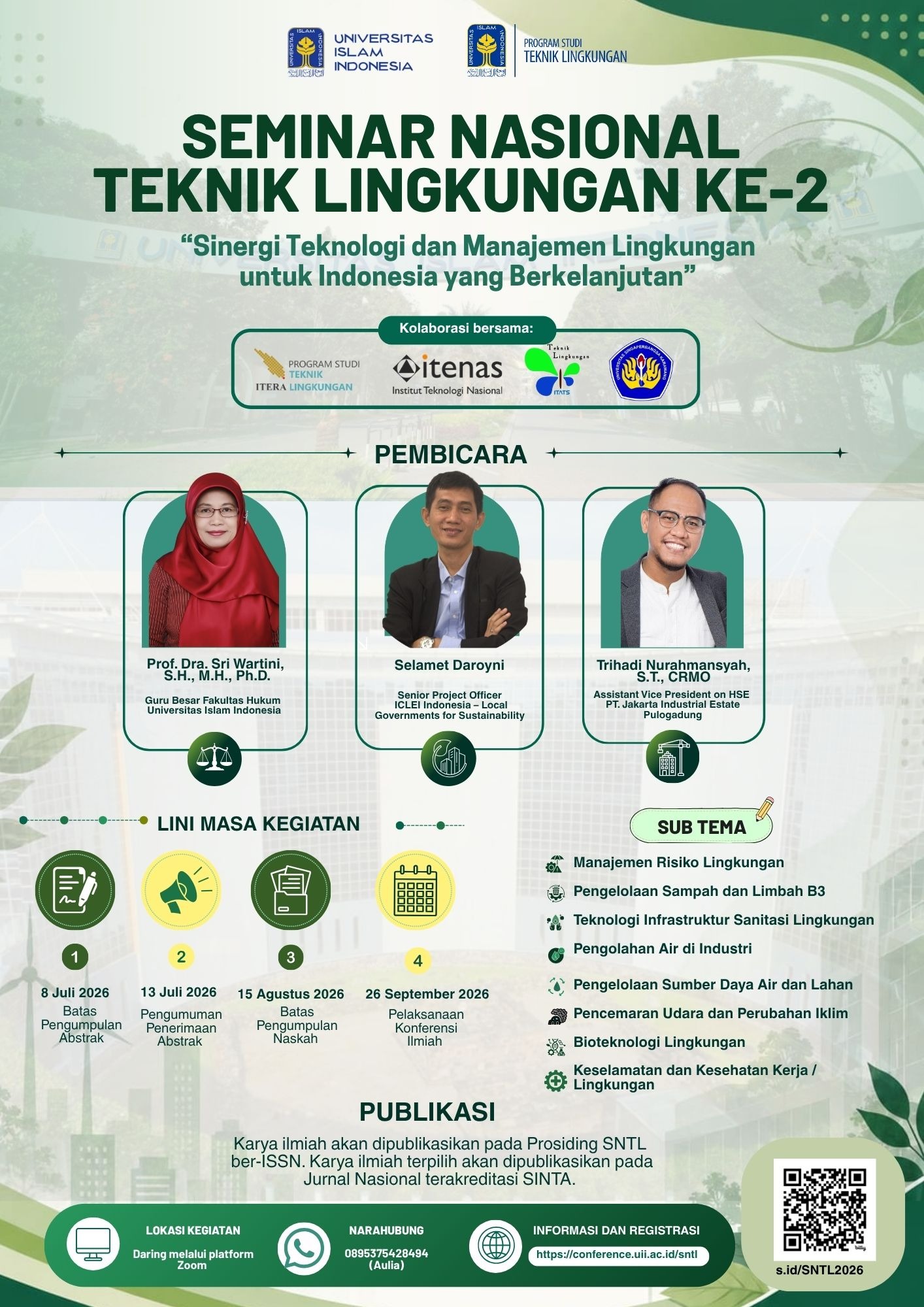 Seminar Nasional Teknik Lingkungan (SNTL) 2026